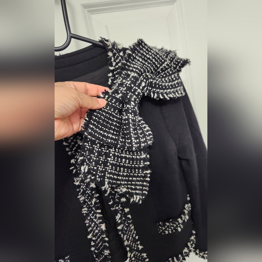 Alice + Olivia Black and White Tweed Blazer - Picture 13 of 15